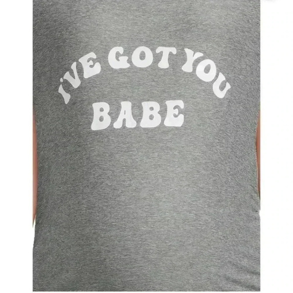 NWOT Time and Tru Printed Maternity Tee “I’ve Got You Babe”| Size Large 12-14 - Picture 3 of 3